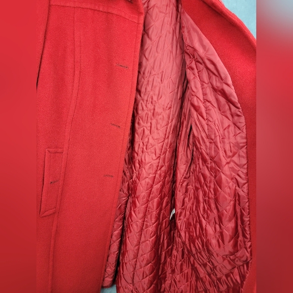 Talbots Wool Alpaka Women Military Style Coat‎ Jacket Size 18 In Red - Picture 4 of 11